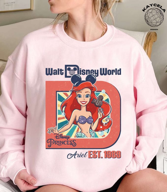 Sparkle In Style With Disney Princess Ariel Shirt - Perfect For Women Girls And Little Mermaid Fans On Disney Girl Trip! 2