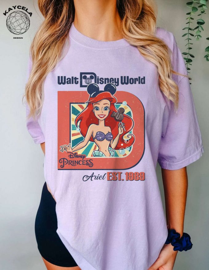 Sparkle In Style With Disney Princess Ariel Shirt - Perfect For Women Girls And Little Mermaid Fans On Disney Girl Trip! 3