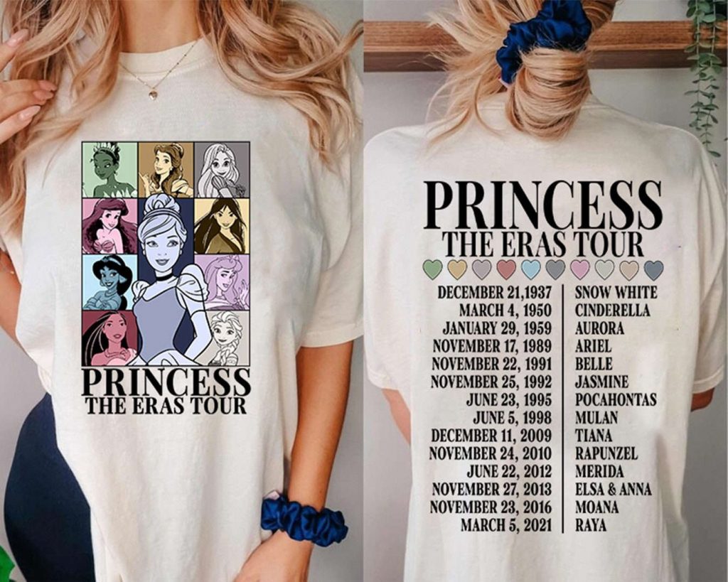 Princess Era Tour Shirt Disneyland Characters Girl Trip Shirt Disneyland Shirt 2