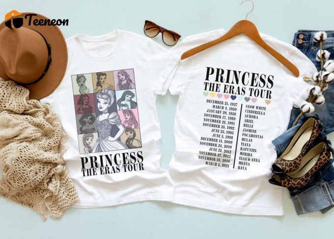 Disney Princess Tour Tee Princess Eras Bella Canvas Shirt Disneyland Girl Trip Shirt 1