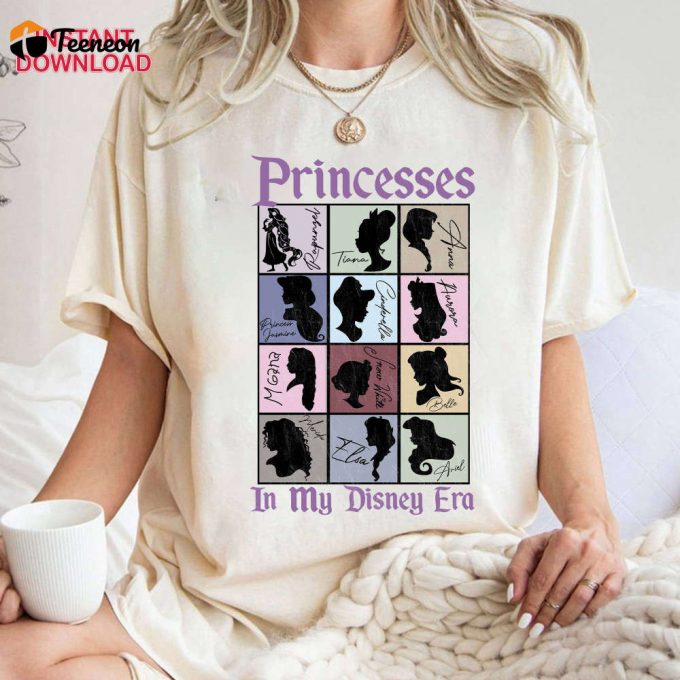 Princess Eras Tour Tee: Disneyland Characters Png - Perfect Girl Trip Shirt &Amp;Amp; Birthday Gift 1