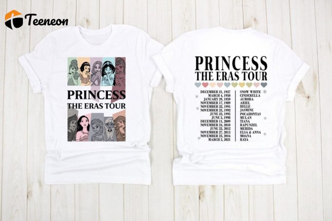 Princess Eras Tour Shirt Disney Princess Characters Girl Trip &Amp;Amp; Disney World Shirt 1