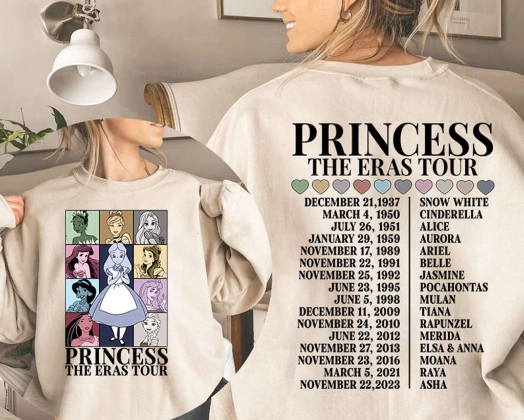 Princess Eras Tour Shirt Disneyland Tee Alice In Wonderland Birthday Gift 2