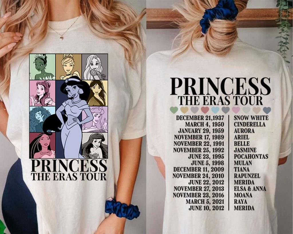 Disneyland Princess Eras Tour Shirt Girl Trip Tee Birthday Gift 2