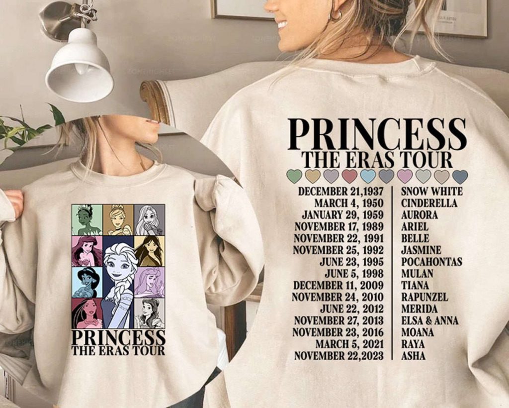 Disneyland Princess Tour Shirt: Princess Eras Tee For Girl Trip Elsa Characters Perfect Birthday Gift! 2