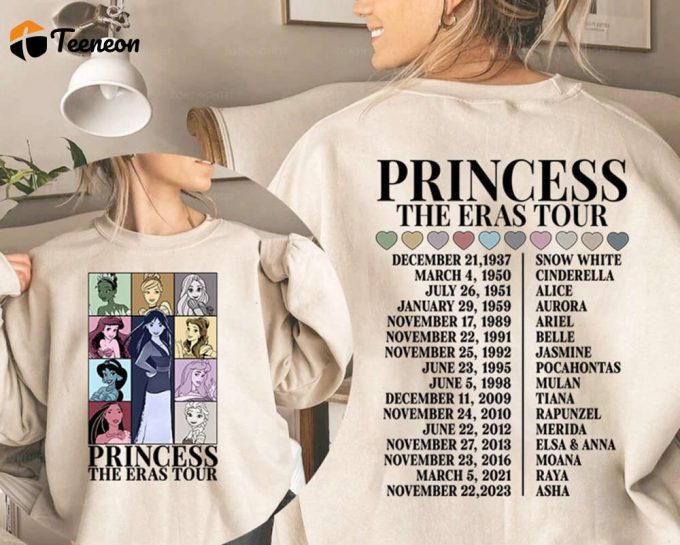 Princess Eras Tour Shirt Disneyland Tee Girl Trip Character Tee Mulan Princess Birthday Gift 1