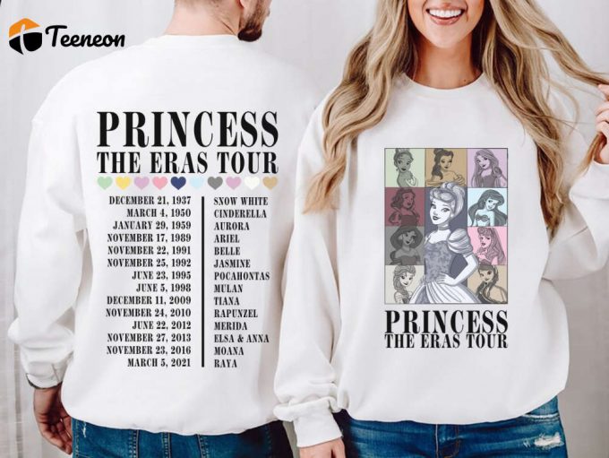 Disney Princess Eras Tour Sweatshirt Tee Hoodie &Amp;Amp; Trip Shirt - Shop Now! 1