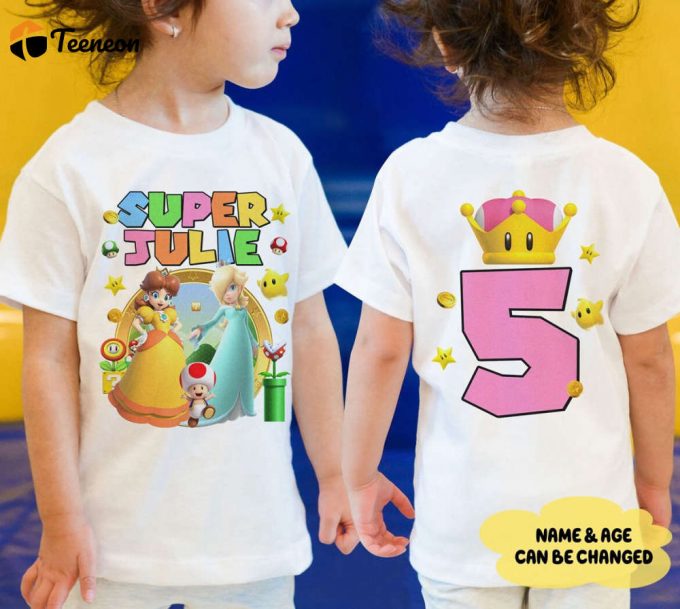 Princess Rosalina Super Mario Birthday Shirt Family Matching Shirt - Mario Birthday Party Attire 1