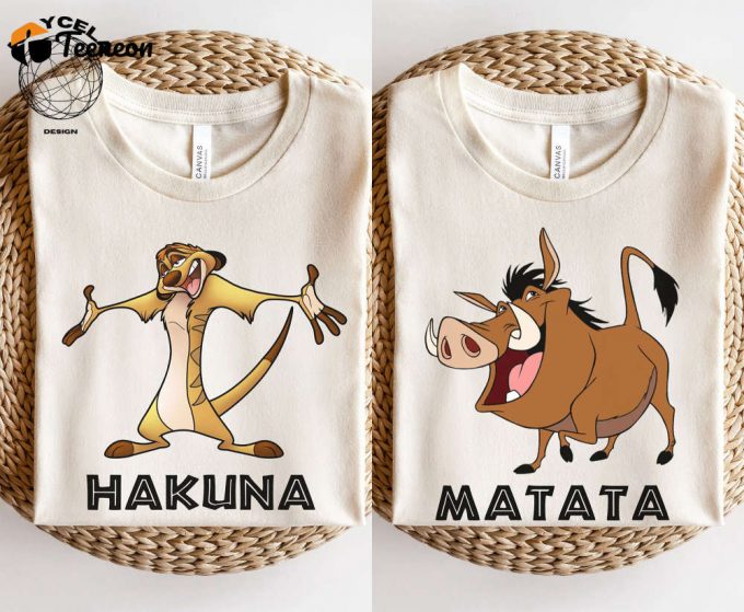 Puma And Timon Shirt - Roar With Style In This Lion King Hakuna Matata Tee! Perfect For Matching Couples On Your Disneyland Or Disney Trip To Animal Kingdom 1