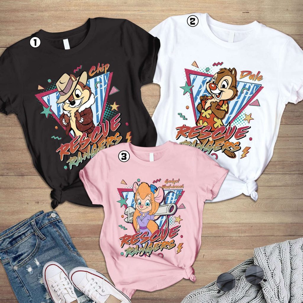 Rescue Rangers Chip &Amp; Dale T-Shirt: Gadget Hackwrench + Matching Shirts – Double Trouble Disneyland Shirt 2