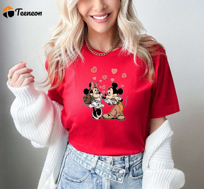 Retro Cartoon Shirt For Valentines Day Mickey And Minnie Disney Couple Shirt Honeymoon Be My Valentine Mickey Love Shirt - Shop Now! 1