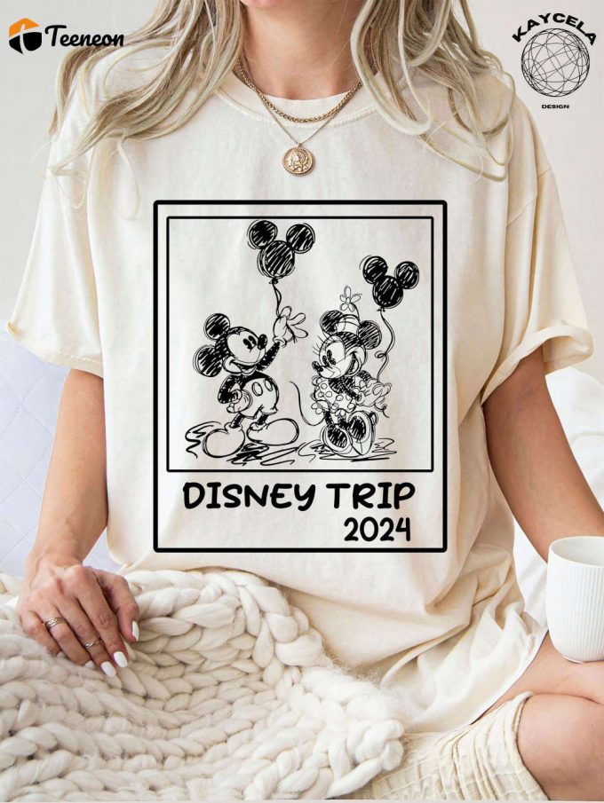 Get Ready For Retro Disney Trip 2024 With Mickey Sketch Shirts! Perfect Disney Gift For Kids - Toddler Youth Sizes Available Shop Now For Exclusive Disneyworld Shirt Designs! (155 Characters) 1