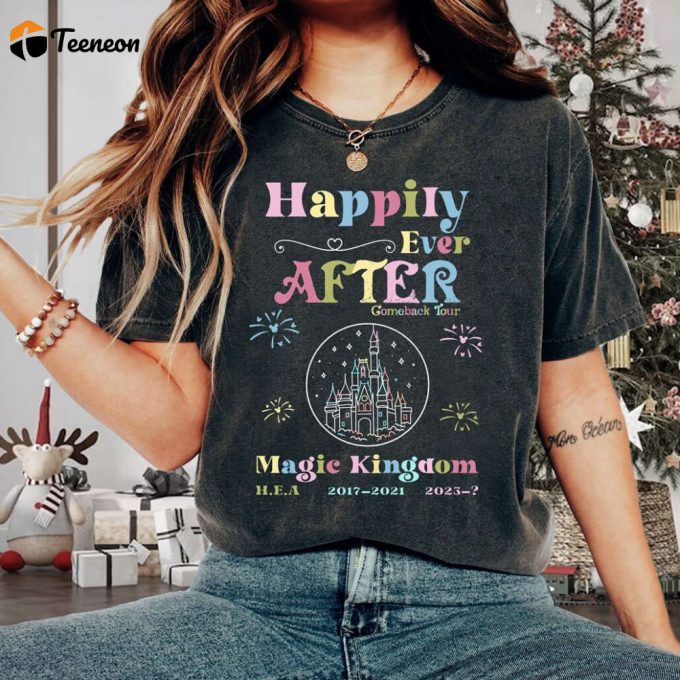 Retro Happily Ever After Tour Shirt Disneyworld &Amp;Amp; Magic Kingdom Castle Matching Shirts 1