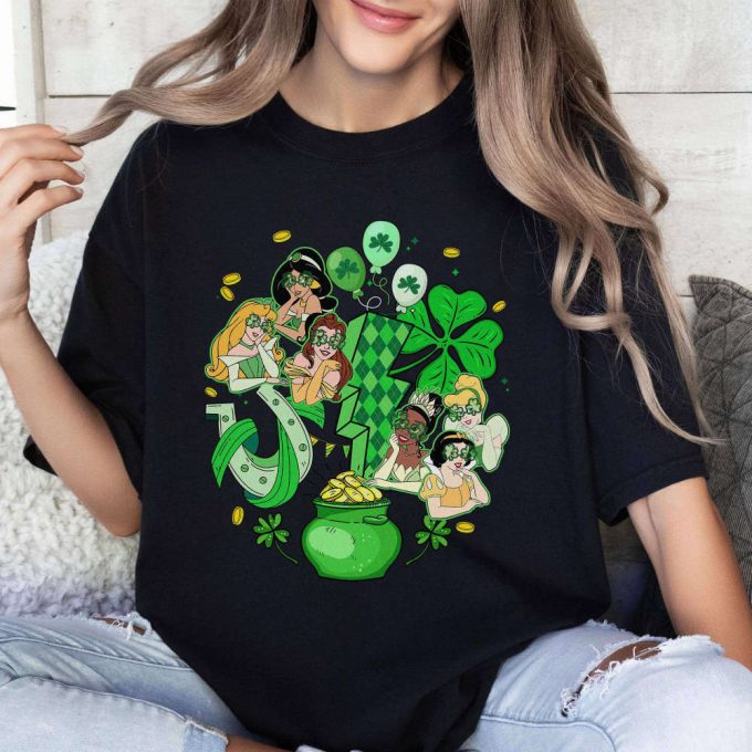 Retro Princess St Patrick Day Shirt Disneyland &Amp; Lucky Shamrock Shirt 2