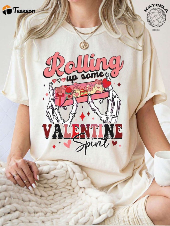 Valentine Spirit Skeleton Hand Shirt: Funny Sarcastic Lover S Day Shirt Engaging Valentine S Day Shirt 1