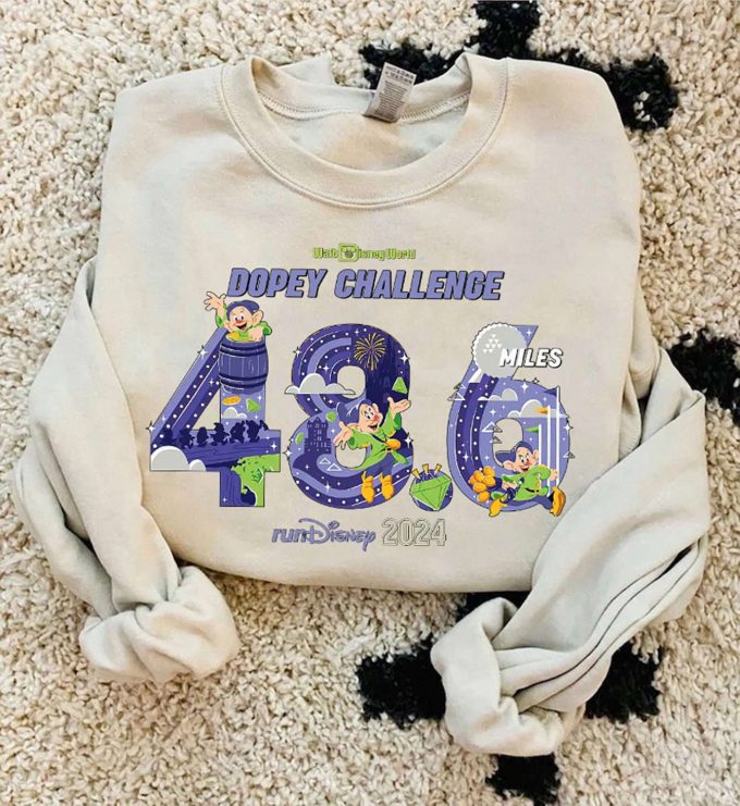 Disneyland Dopey Dwarfs Challenge Shirt Snow White 48 6 Miles Marathon Weekend 2024 1