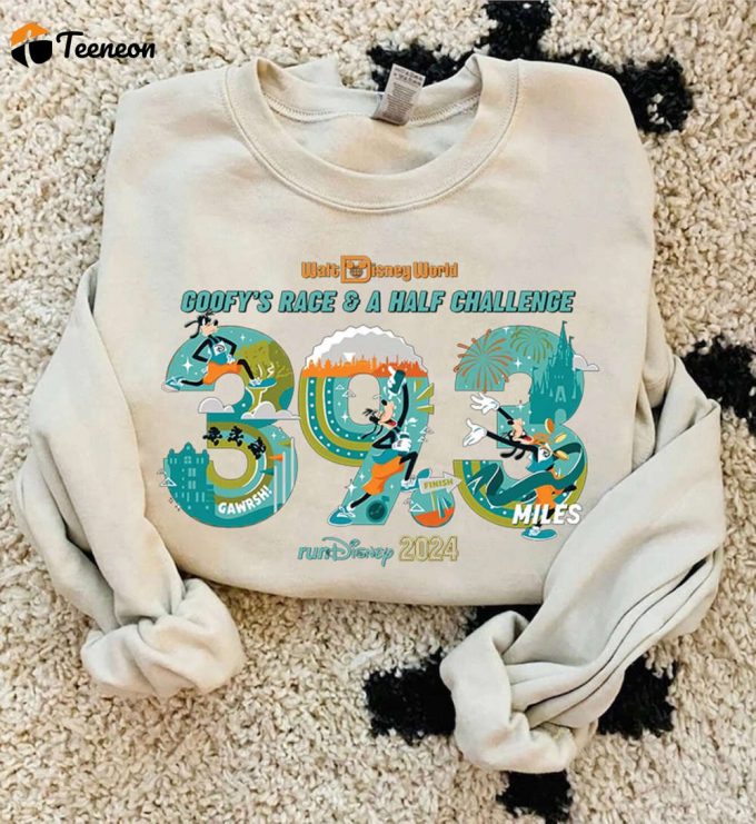 Rundisneyland Goofy S Race &Amp;Amp; Half Challenge T-Shirt Marathon Weekend 2024 Walt Disneyworld Runner 1