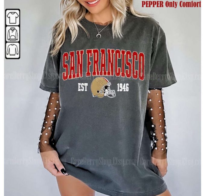 San Francisco Football Vintage Sweatshirt: 49Ers Gift Retro Nine Shirt 2