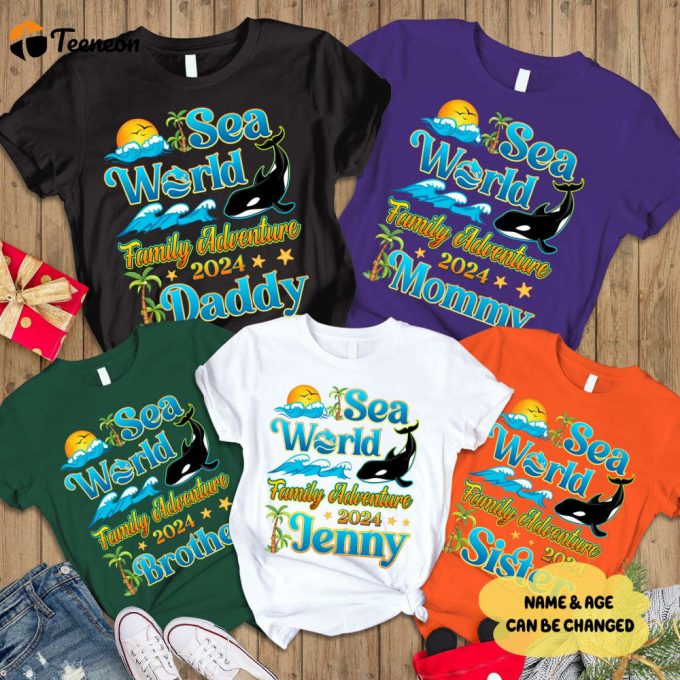 Sea World Family Shirts 2024: Adventure Trip Vacation &Amp;Amp; Group Outfits 1