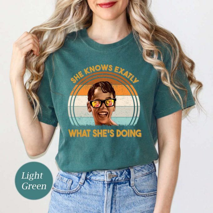 She Knows What She S Doing: Retro Comfort Colors Sandlot Shirt - 90S Comedy Movie Wendy Peffercorn Shirt 2