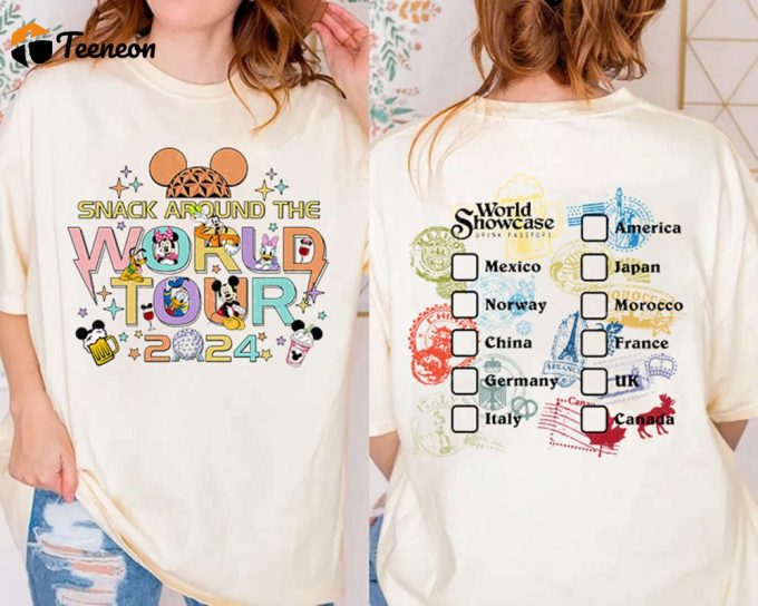 World Snacking T-Shirt Magic Kingdom &Amp;Amp; Epcot Disneyland 2024 Family Vacation Shirt 1