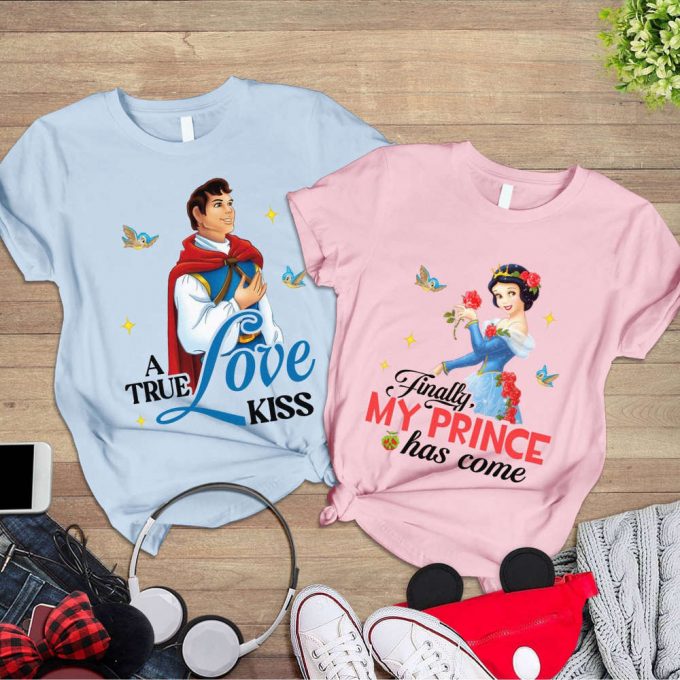 Snow White Couple Shirts - Princess Disneyworld Anniversary Just Married 2