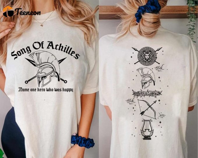 Song Of Achilles Sweatshirt: Greek Mythology Lgbtq Shirt Booklover Gift - Name One Happy Hero Achilles &Amp;Amp; Patroclus 1