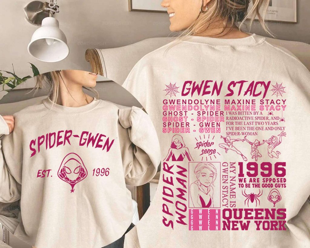 Spider-Man Across The Spider-Verse Gwen T-Shirt - Ghost Spider Gwen Stacy Shirt - Perfect Mcu Fan Gift! 2