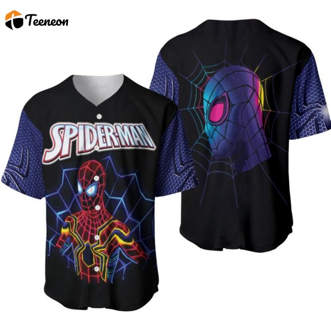 Spider Man No Way Home Heroes Retro Color Spider Senses Designed Allover Gift For Spider Man Fans Baseball Jersey 1