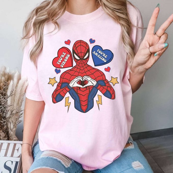 Spiderman Valentines Shirt &Amp; Sweatshirt: Spidey Superhero Gift For Birthdays Across The Spiderverse 2