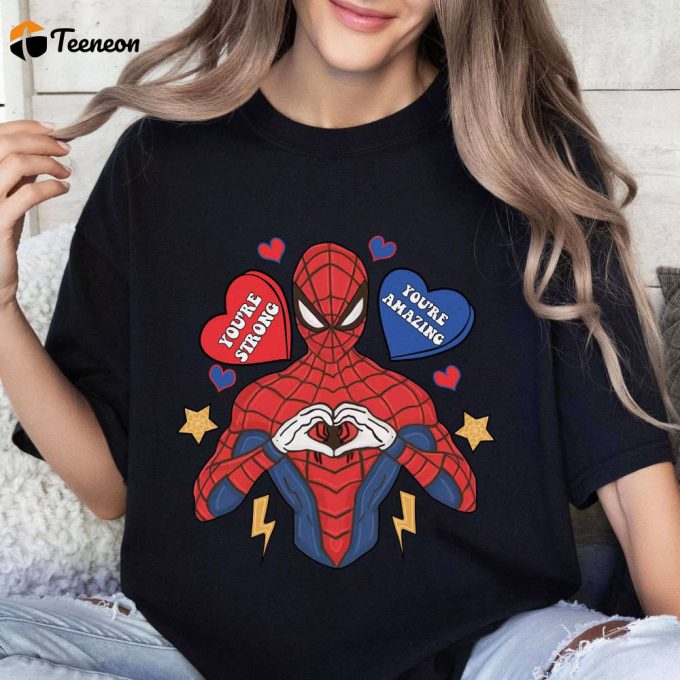 Spiderman Valentines Shirt &Amp;Amp; Sweatshirt: Spidey Superhero Gift For Birthdays Across The Spiderverse 1