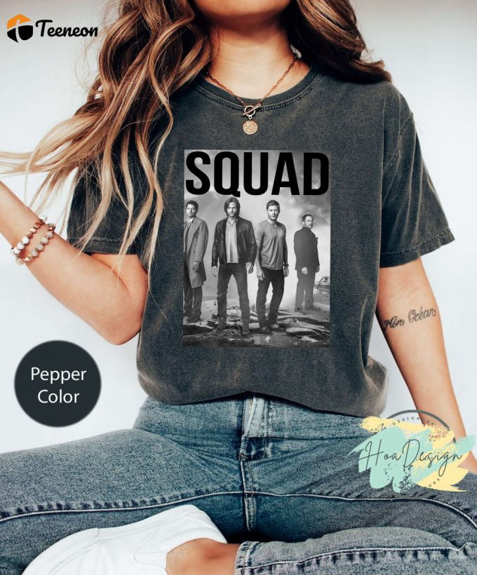 Squad Supernatural Vintage Comfort Colors T-Shirt - Winchester Brothers Adventure &Amp;Amp; Mystery Movie Shirt 1