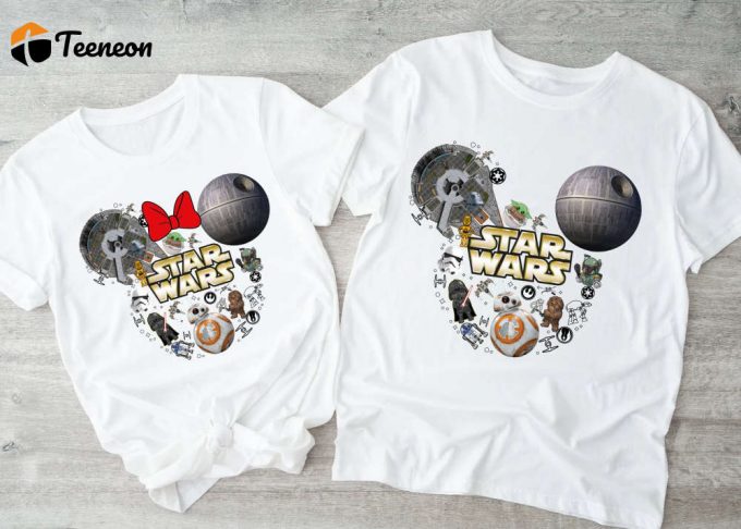 Star Wars Mickey &Amp;Amp; Minnie Disney Shirt Family &Amp;Amp; Couple Head Star Wars Design 1