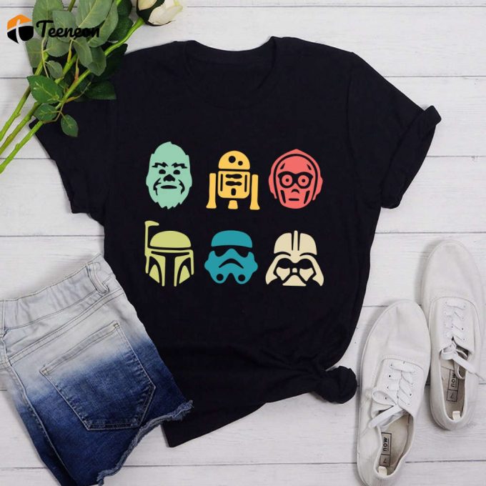 Disney Star Wars Retro Shirt: Perfect Gift For Men Women &Amp;Amp; Kids - Star Wars Tshirt 1