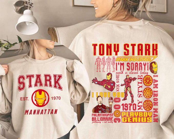 Stark Industries Sweatshirt Tony Stark Shirt I Love You 3000 Avengers Iron Man T-Shirt 1