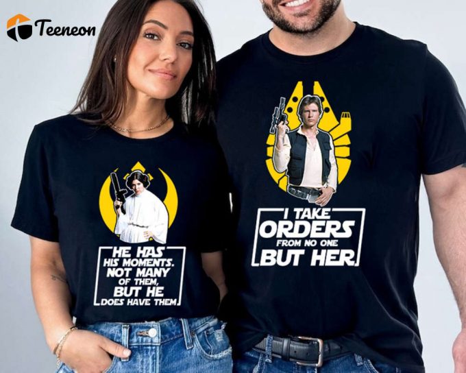 Star Wars Leia Princess &Amp;Amp; Han Solo Couple Shirts: Honeymoon Matching Anniversary Gifts – Order Now! 1