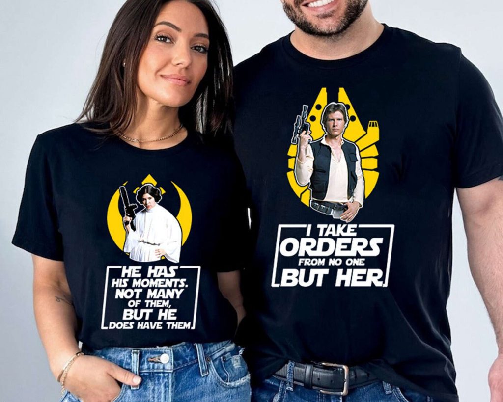 Leia &Amp; Han Solo Couple Shirts: Exclusive Honeymoon Match Anniversary Gifts 2