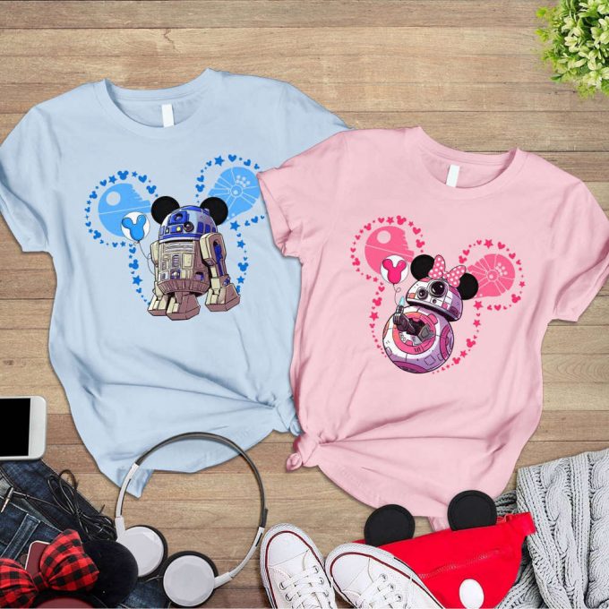 Starwars R2D2 Bb8 Couple Shirt Valentine S Day Gift For Him &Amp; Her Disneyland Couple Shirts 2