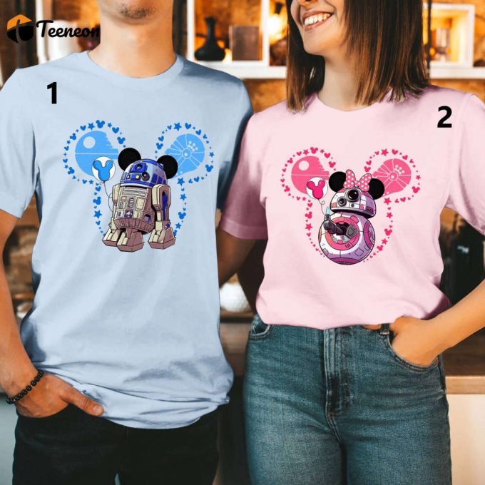 Starwars R2D2 Bb8 Couple Shirt Valentine S Day Gift For Him &Amp;Amp; Her Disneyland Couple Shirts 1