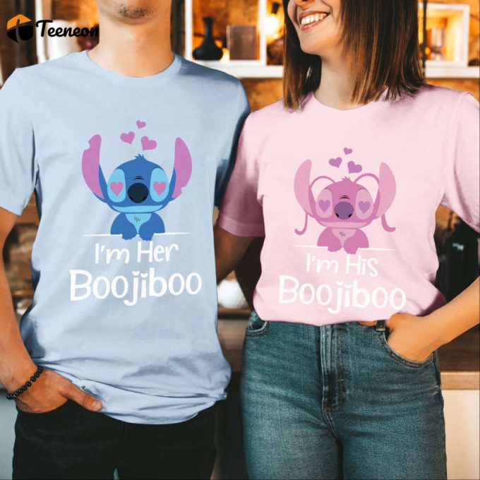 Stitch And Angel Couple Valentines Shirt - Honeymoon &Amp;Amp; Anniversary Sweatshirt His And Her Gift 1