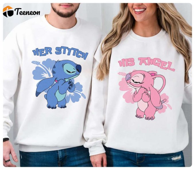 Disneyland Stitch Angel Couple Shirt: Valentine S Matching Outfit 1