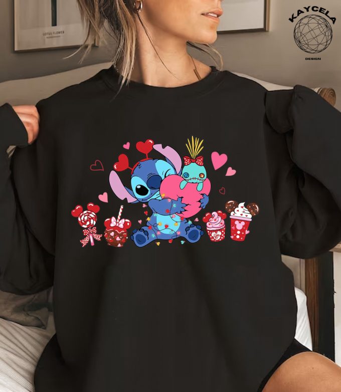 Valentine Snacks Stitch Shirt - Disney Valentine S Day Sweatshirt 2