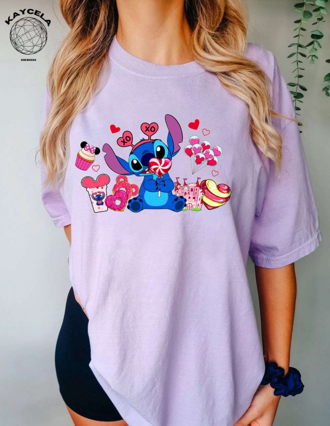 Stitch Valentine Tshirt Disneyland Snacks Couple Shirt For Valentine S Day 2