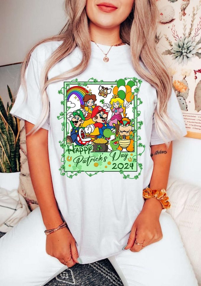 Super Mario St Patrick S Day T-Shirt Happy St Patricks Day Disneyland Friends 1