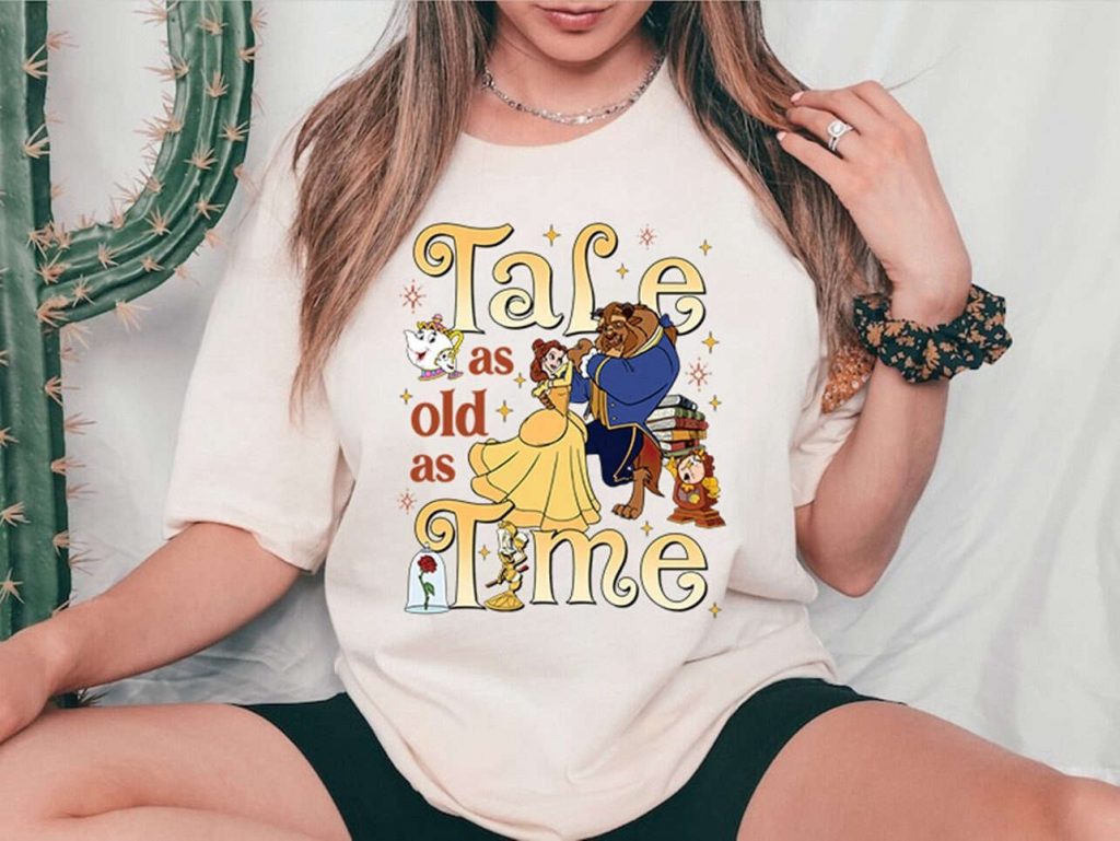 Belle Princess T-Shirt Disneyland Beauty And The Beast Characters Tee Magic Kingdom Family Vacation 2024 2