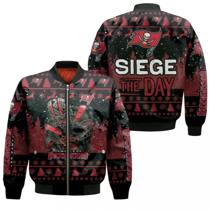 Tampa Bay Buccaneers Siege The Day Christmas Pattern For Fan Bomber Jacket - Gift For Men Women 2