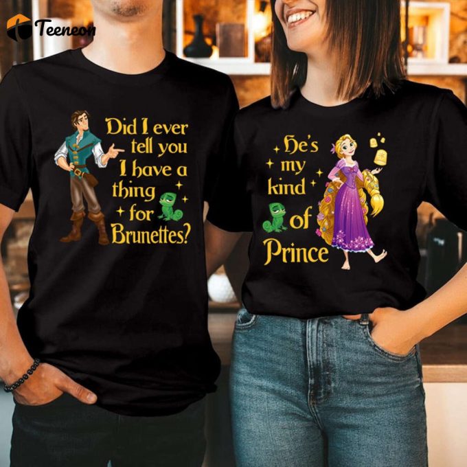 Tangled Shirt Rapunzel Flynn Rider Shirt Princess Couple Shirt Magic Kingdom Family Trip Valentines Gift 1