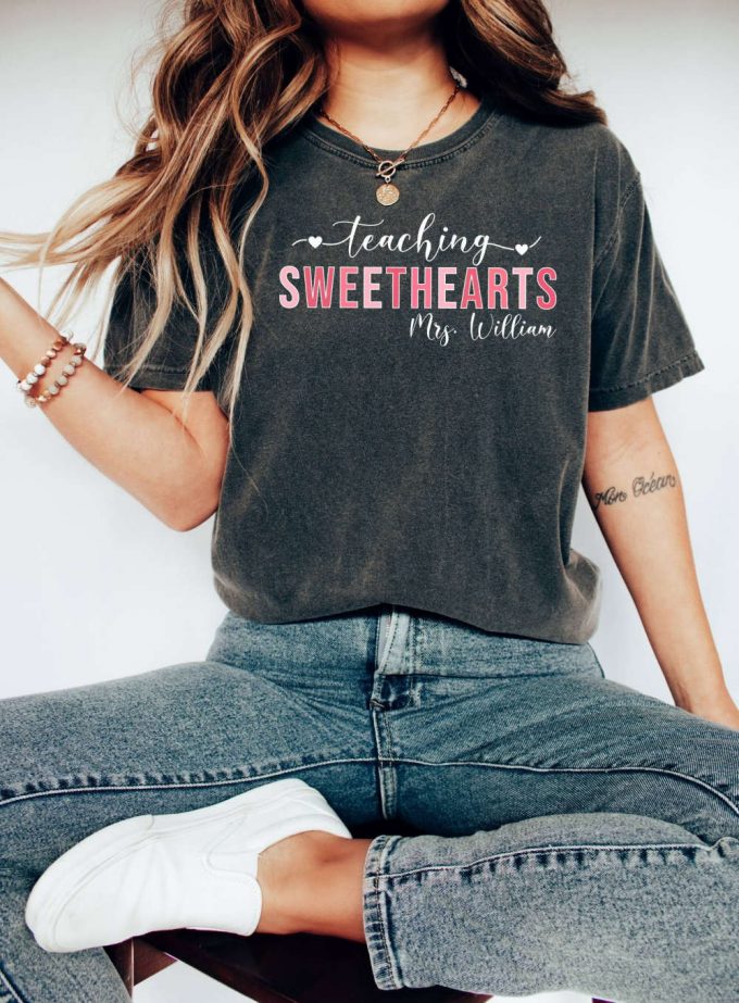 Express Your Love With Teaching Sweethearts T-Shirt – Personalized School Shirt For Teacher Valentine Custom Teacher Tees As Perfect Personalized Gift (450 Characters) 2