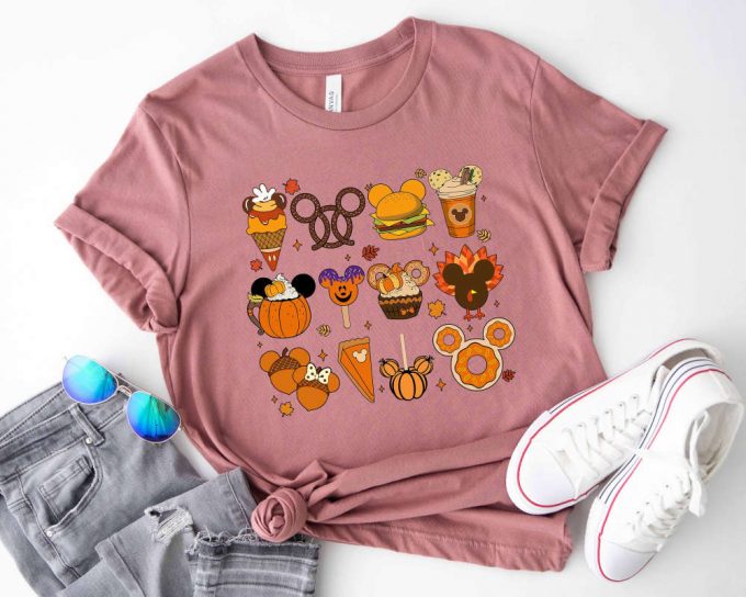 Thanksgiving T-Shirt: Funny Fall Shirt Cute Disney Mickey Mouse Design - Perfect Gift For Her &Amp; Kids Grateful &Amp; Happy Thanksgiving Attire 3