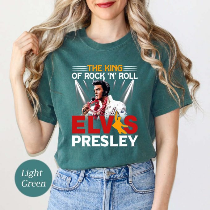 Rock N Roll King: Elvis Presley Comfort Colors Shirt - Engaging Elvis Merch &Amp; Graphic T-Shirt 2